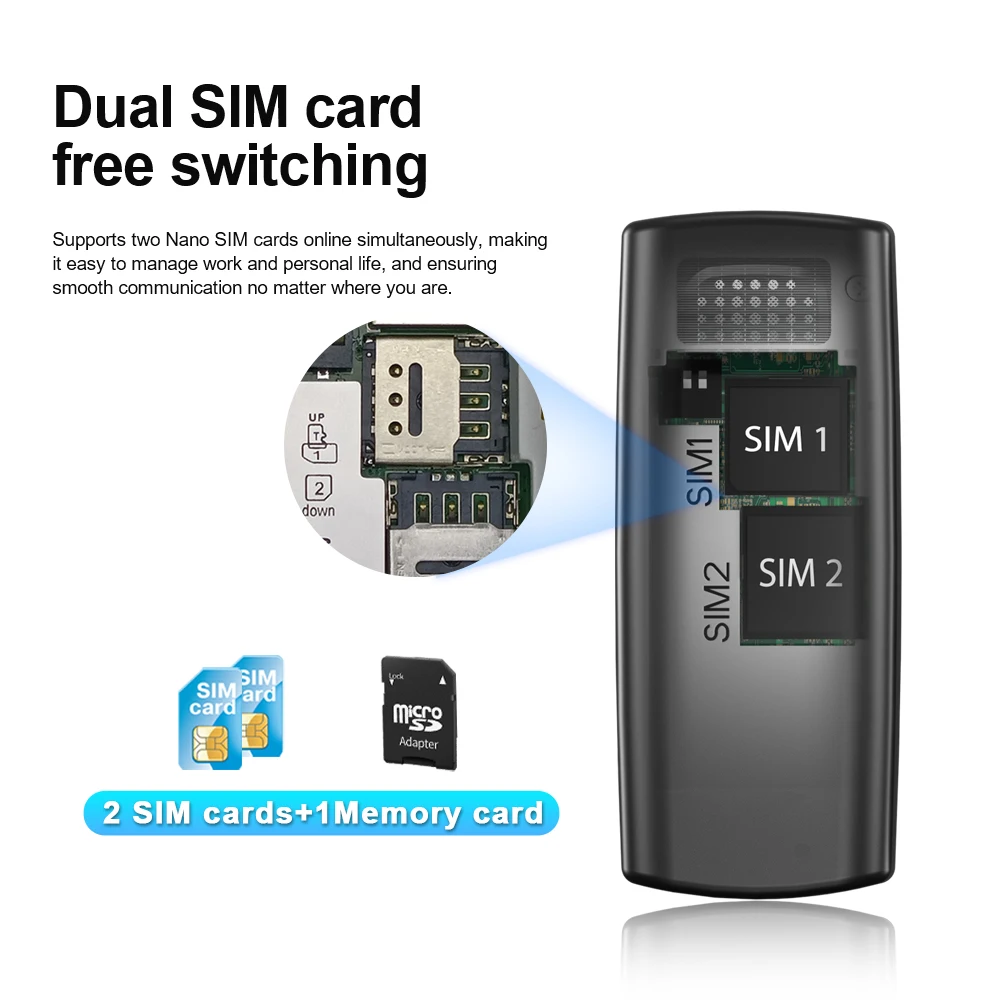 SERVO BM01 Mini Mobile Phone Magic Voice Speed Dial Bluetooth Dial-up Call Recording 2 SIM Standby 2G GSM Small Backup Cellphone