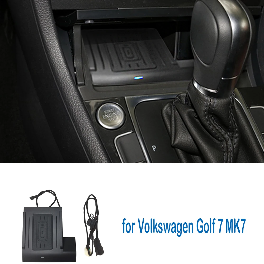Fast Wireless Charger For Volkswagen Golf MK7 2013-2019 15w Car