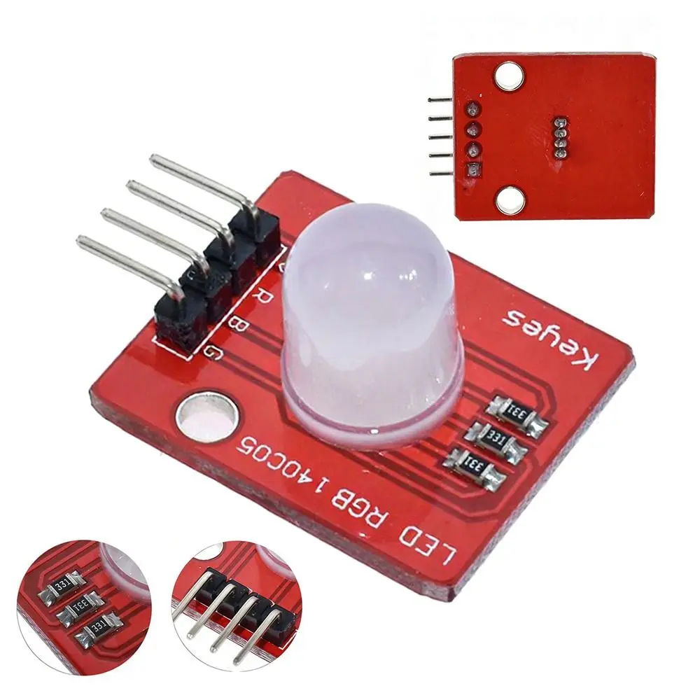 10mm RGB LED 모듈 초고휘도 풀컬러 전자 빌딩 블록 아두이노용 프로그래밍 가능 발광 다이오드