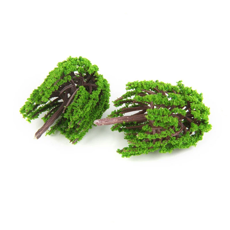 

Plant Model Tree Greenery Kitchen Landscape Layout Plastic Resin Train Railway 25pcs 3D Decoration Display Green