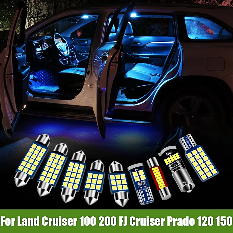 Per Toyota Land Cruiser 100 200 Lc100 Lc200 Fj Cruiser Prado 120 150 Interni Auto Led Vanity Mirror Lampade Dome E Trunk Light