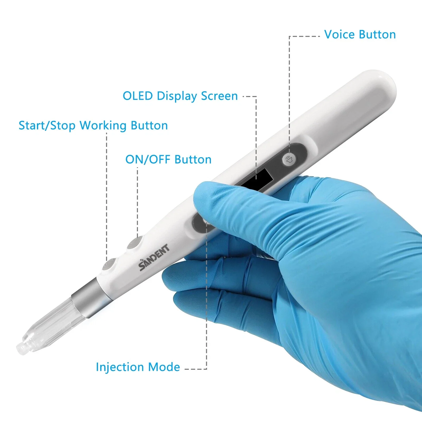 Elektrisches zahnärztliches schmerzloses Oral Local Anesthesia Delivery Device Injektionsstift-Kit für Woodpecker