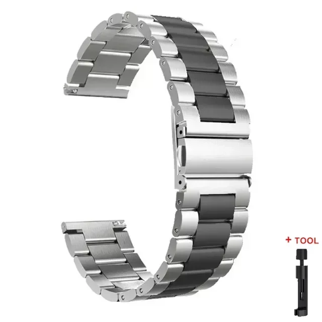Stainless Steel Replacement Watch Band - 22mm Metal Strap Bracelet Accessories