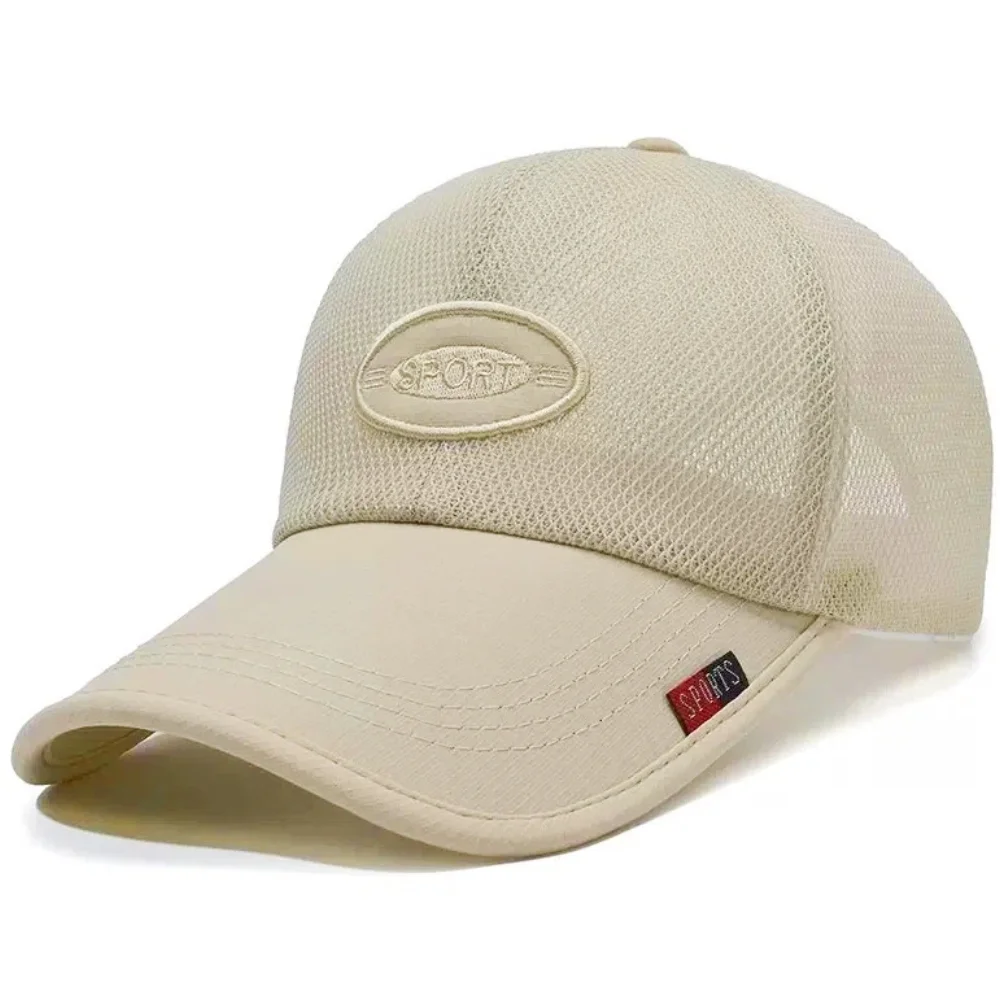 Neue Unisex-Baseballkappe mit langem Schirm und Mesh-Einsatz, atmungsaktiv, Sonnenschutz, Trucker-Hüte für Männer und Frauen, Outdoor-Wander- und Sportkappen – Detail 21
