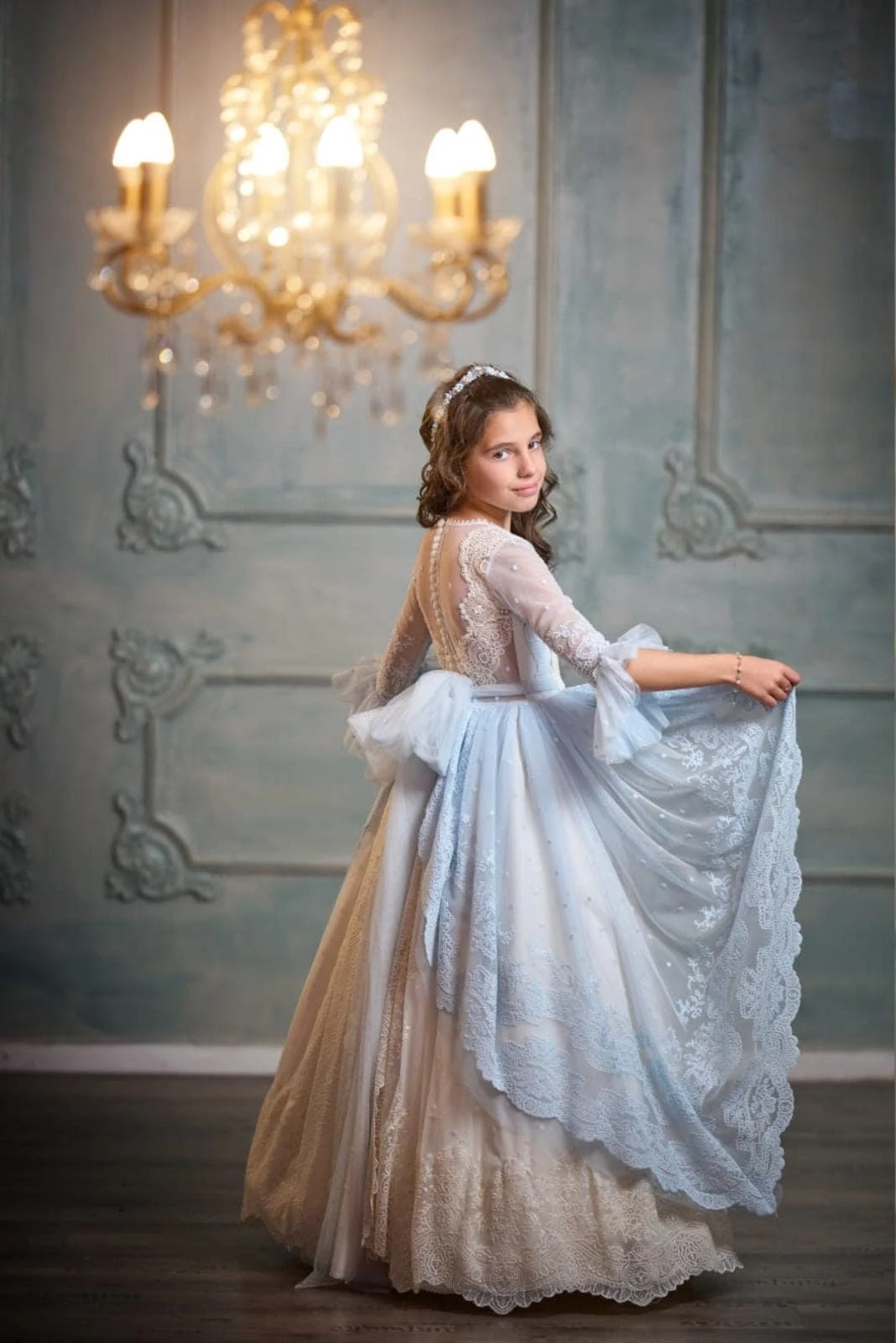 BABYONLINE Customized Vestidod comunión Dress Half Sleeves