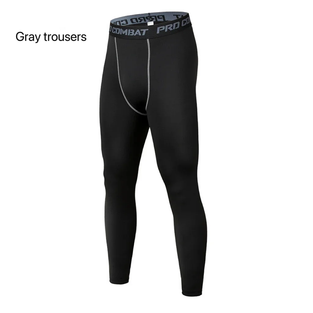 2pcs Men&lsquo;s Thermal Bottoms Male Winter Keep Warm Sports Leggings Running Basketball Quick Drying Breathable Fitness Pants