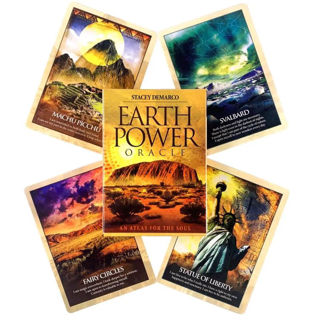 

Earth Power Oracle Board Games Cards Tarot Deck Oracle Party Divination With Guidebook Witch Playing Cards 18+