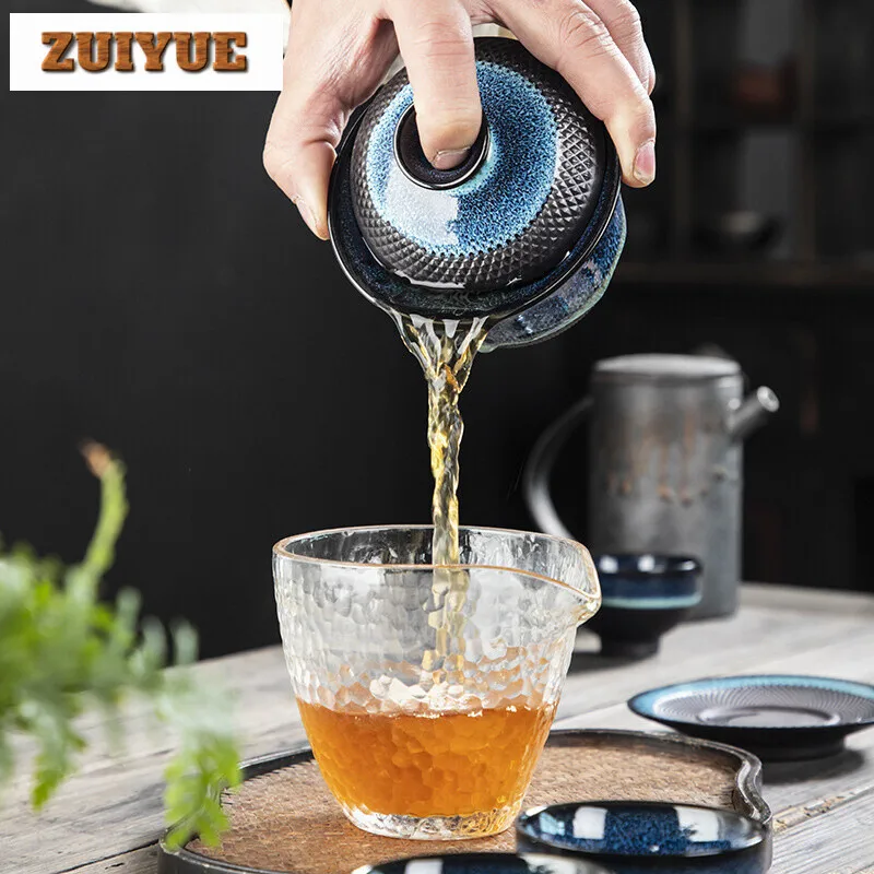 180ML Dehua Kiln Change Ceramic Gaiwan Tea Cup Handmade Tea Tureen Mugs Chinese Retro Set Accessories Master Cup Drinkware