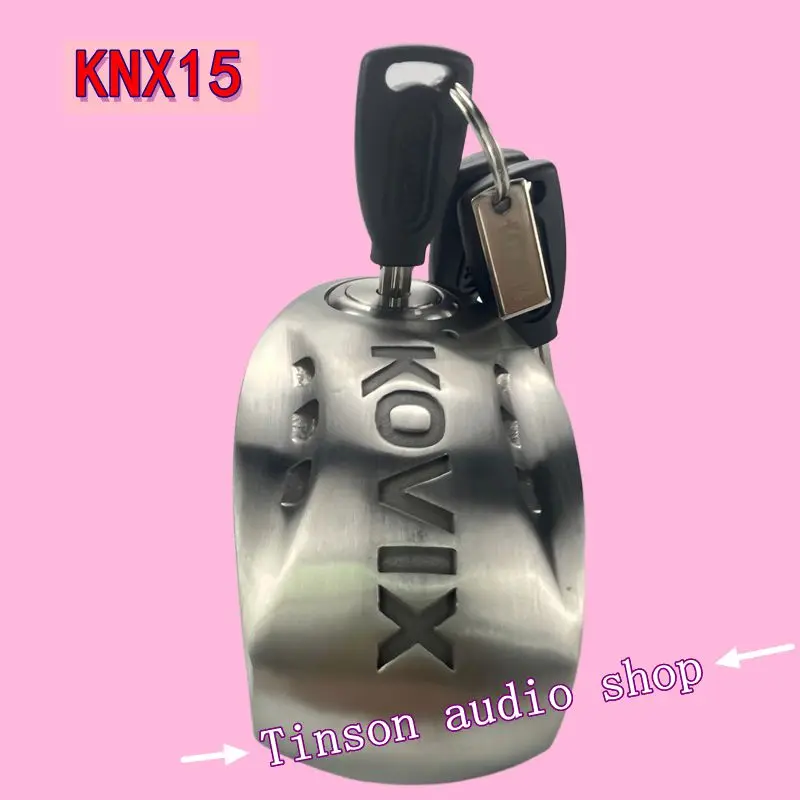 Kovix Alarm Disc Brake Lock, Stainless Steel Heavy-Duty 14mm Pin 120 dB Anti Theft Brake Rotor Padlock for Motorcycle