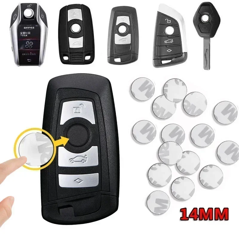 새로운 11mm 14mm 자동차 로고 스티커, 토요타, 포드, 혼다, 기아, 라다, 니스모, 피아트, 닛산, 시트, 스코다, 체리 차량 리모컨 키용