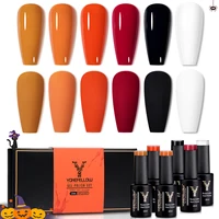 YOKEFELLOW Gel Nail Polish Set 6PCS 10ml Rich Pigment Soak Off Low Odor Long-Wear Gel Varnish for Professional Manicure 1