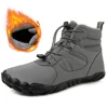 Winter Snow Boots Winter Jogging Sneakers Non Slip Casual Barefoot Shoes Waterproof High Top Boots for Travel Climbing Hiking 1
