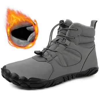 Winter Snow Boots Winter Jogging Sneakers Non Slip Casual Barefoot Shoes Waterproof High Top Boots for Travel Climbing Hiking 1