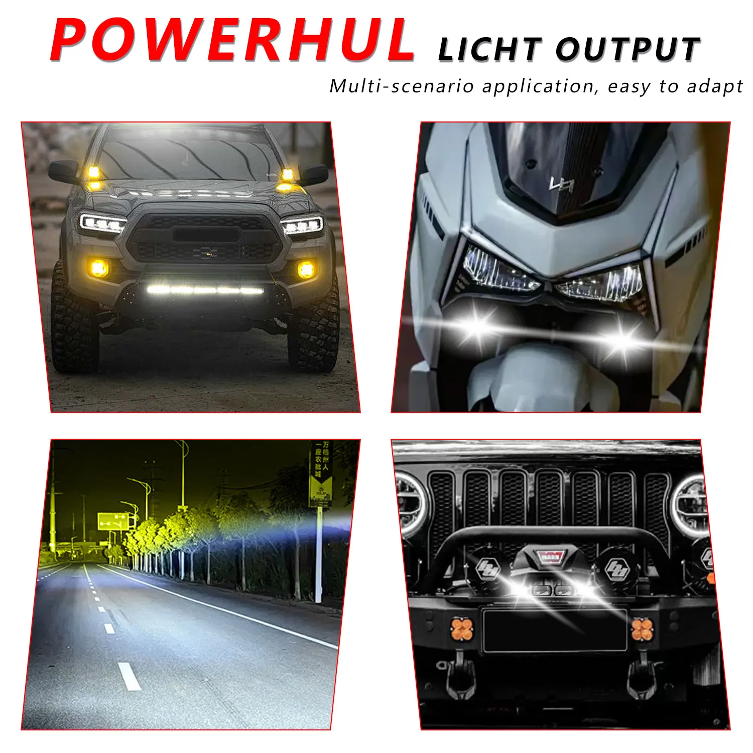 4/5/6inch Auto Work Light Bar Explorer Super Brighter Lamp Driving Lights Motorc