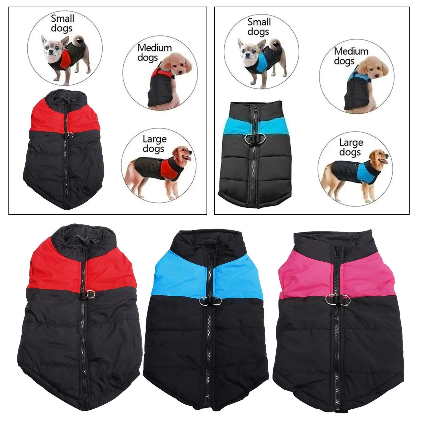 Pet Dog Vest Winter Coat Warm Dog Apparel for Cold Weather Dog Jacket Clothes