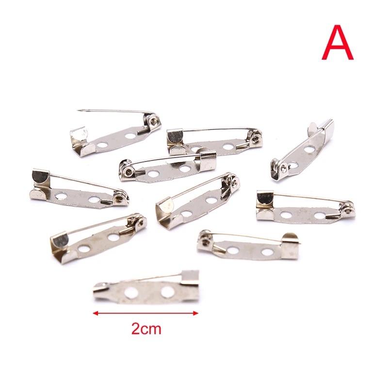 Jewelry findings badge parts badge pin 10pcs/lot stainless steel brooch base back bar badge holder DIY jewelry accessories safe lock brooch pins