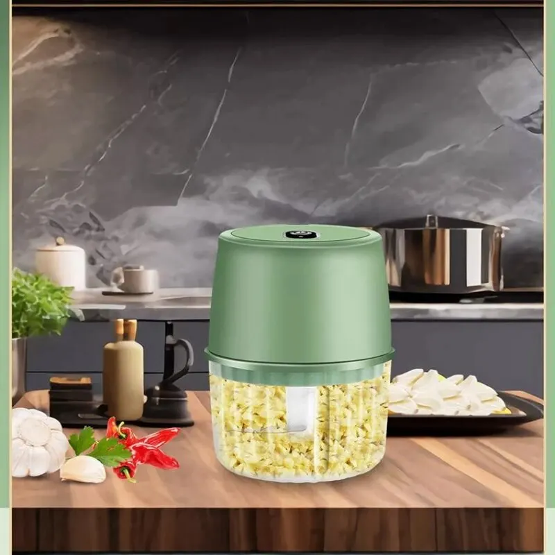 Electric Garlic Chopper Electric Garlic Press Home Complementary Food Machine Wireless Mini Crusher Cross-Border