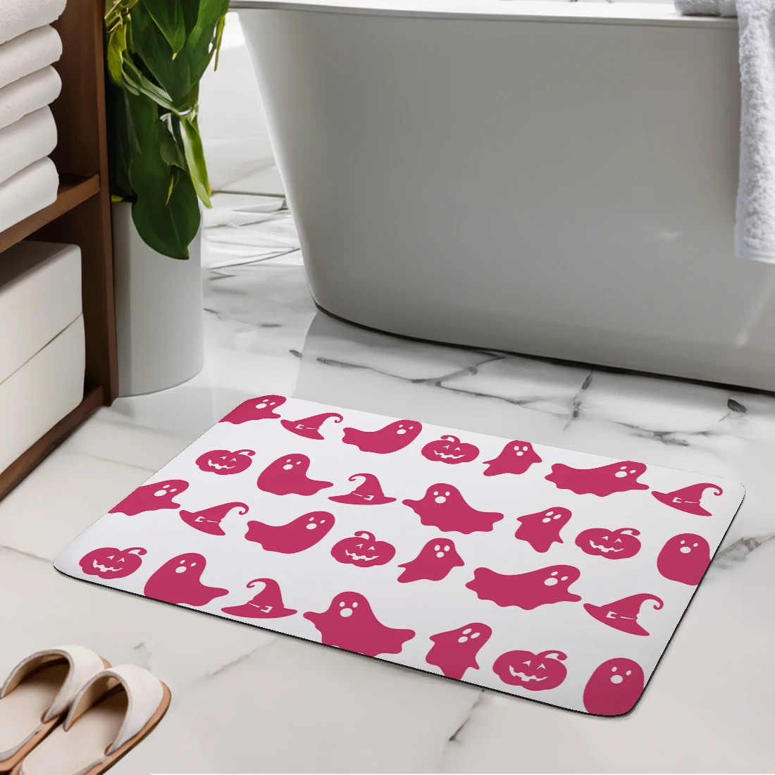 

60*40 см серия розовых призраков, диатомная грязь, напольный коврик, мягкий водный впитывающий ковер для кухни, входа, ванной комнаты, декоративный ковер, новый стиль