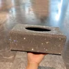 Sparkling Rhinestone Leather Tissue Box Desktop Napkin Toilet Holder Storage Case Car Paper Box Home Living Room Paper Dispenser 2