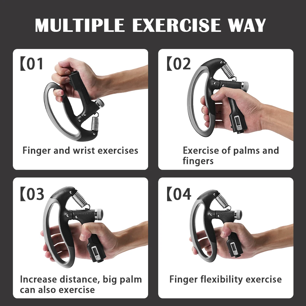Hand Exerciser 10-100Kg Adjustable Heavy Hand Exerciser Grip Wrist Training Increase Strength Spring Finger Pinch Expander