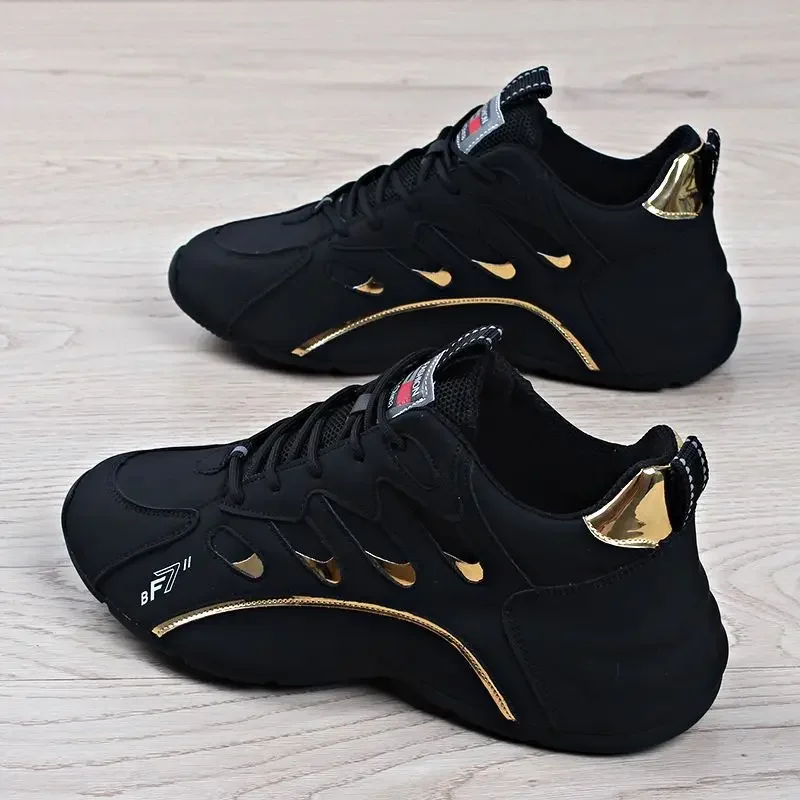 Women's Breathable Leather Fashion Trainers Comfortable Running_voghion.com
