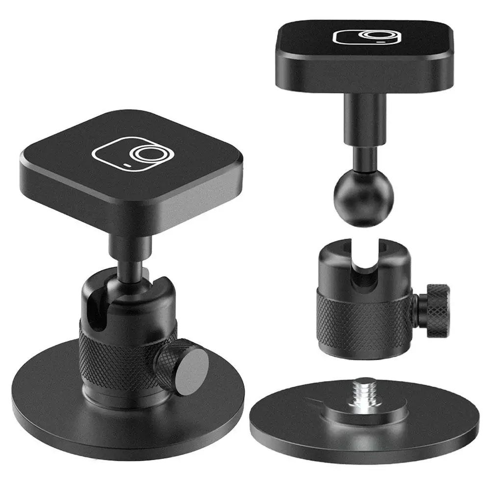 Gros plan sur le support métal pour Insta360 GO Ultra, fixation robuste et précise avec vis de serrage.