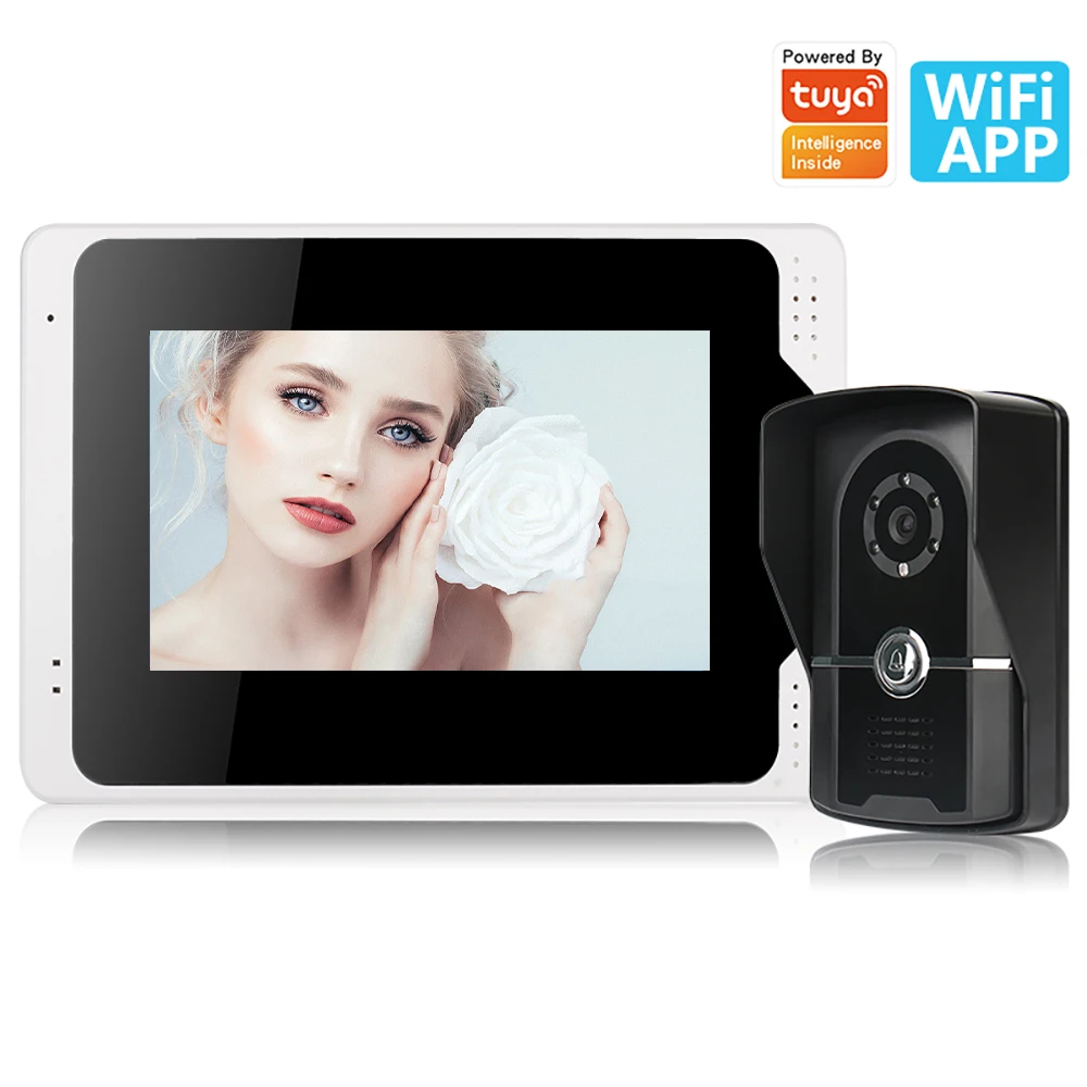 SYSD Tuya Smart Life WIFI Video Doorbell with 1080p Camera 7 inch Touch