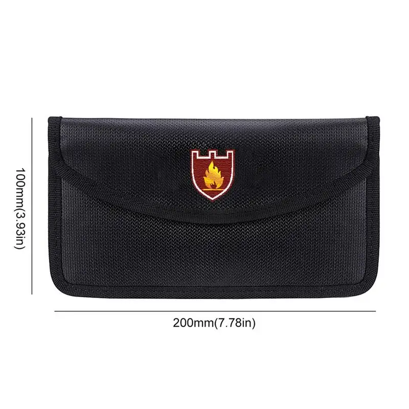 Fireproof Money Document File Bag Pouch Cash Bank Cards Passport Valuables Organizer Holder Safe Storage With Sticky Strap