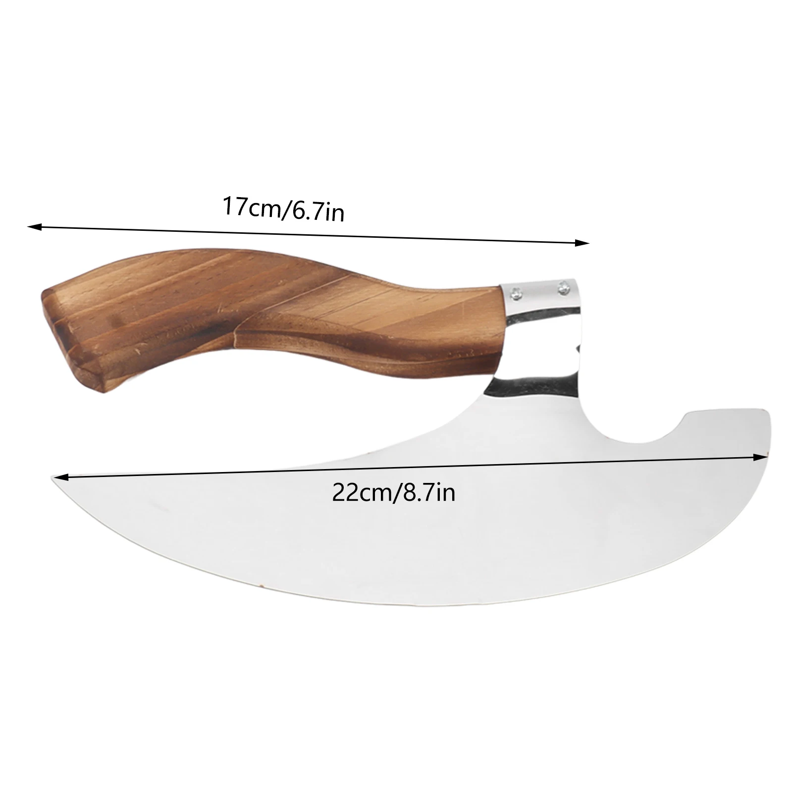Viking Pizza Axe Handmade Stainless Steel Medieval Pizza Cutter with Pine Wood Handle for Home Restaurant Bar Viking Tool