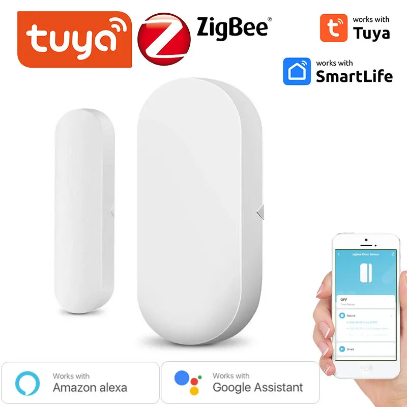 

Tuya Smart WiFi Door Sensor Door Open / Closed Detectors Compatible With Alexa Home Smar tLife APP Free Customised LOGO