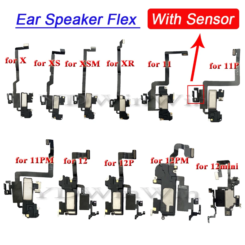 Earpiece Ear Speaker Assembly Flex Cable For iPhone X XS XR 11 Pro Max