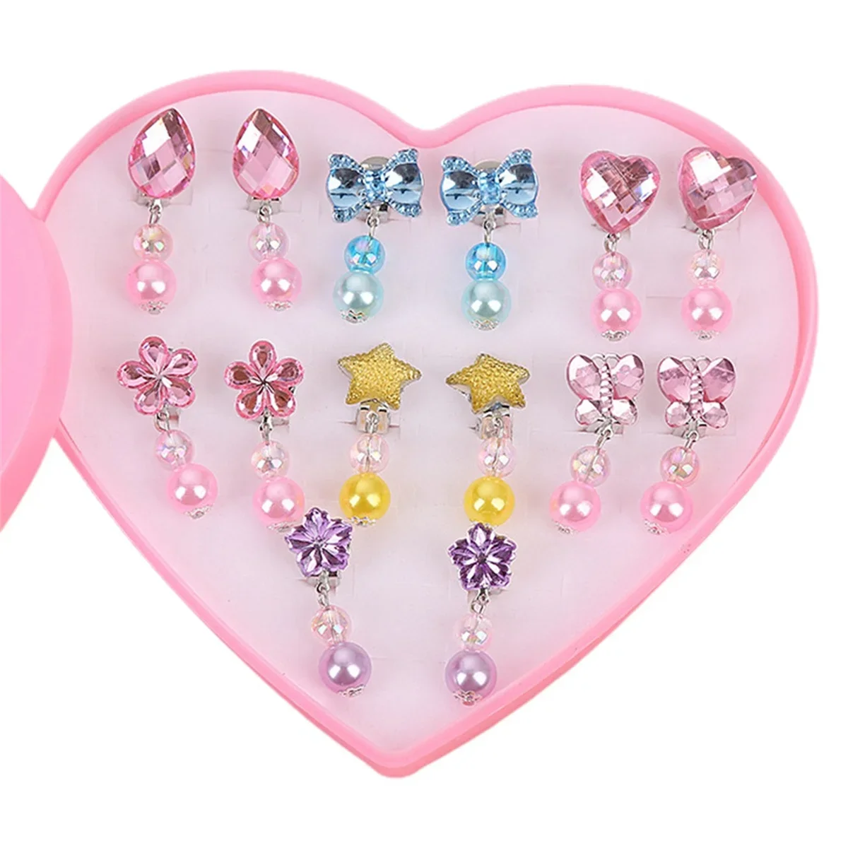 7 Paar Kinder-Ohrclip im koreanischen Stil, schöne Cartoon-Tier-Ohrclip, kein Piercing, Ohrring, Ohrring für Mädchen, Kinder, Geschenk, Schmuck – Detail 11