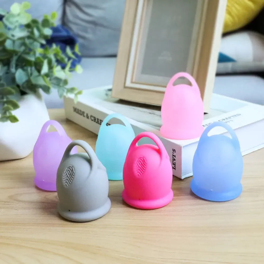 Pull Ring Menstrual Cup Silicone Period Cup Interchangeable Period Products Soft Menstrual Disc Copa Memstrual menstrual cup sterilizer