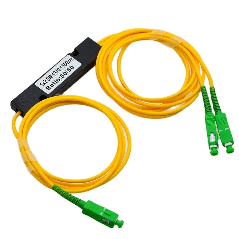GONGFENG 10PCS New 1:2 Taper Type SC/APC Optical Fiber Splitter 50:50 Telecom Wholesale Free Shipping TO Russia
