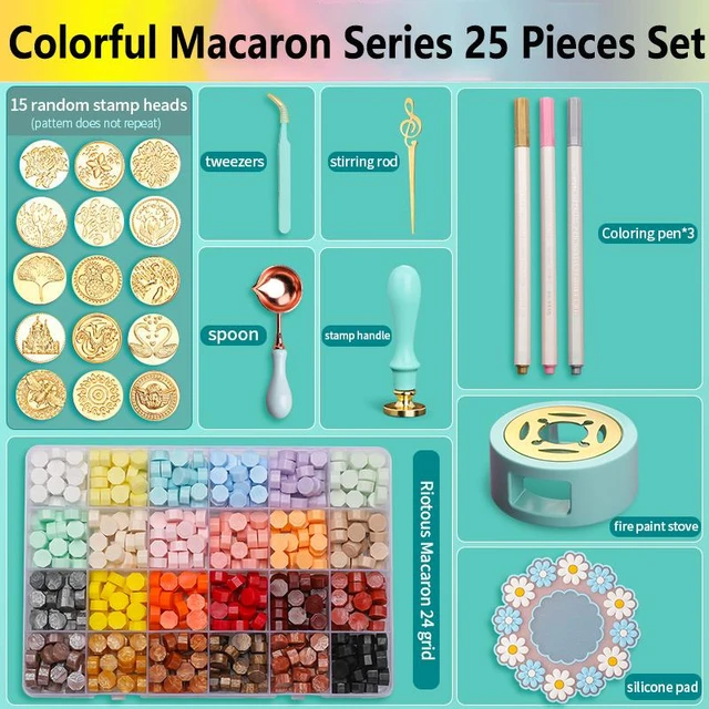 Wax Seal Stamp Set Lacquered Stamp Sealing Wax Kit DIY Craft Supplies  Scrapbooking Wedding Invitation Decorative Sealing Wax Set - AliExpress