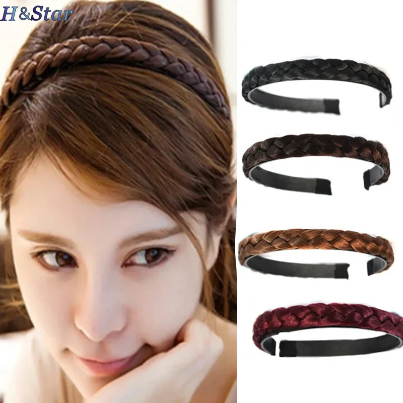 H & STAR – bandeau tressé synthétique, bandeau pour cheveux, dent antidérapant, Style tresse en arête de poisson, accessoires de pression, couvre-chef pour dames