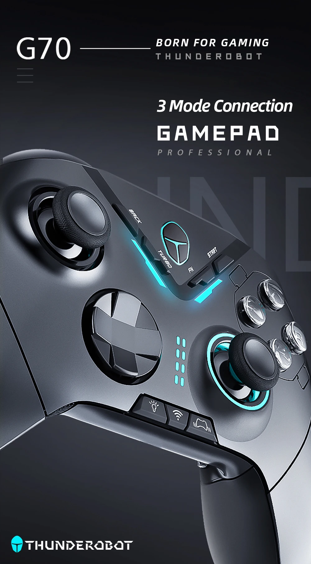 Беспроводной геймпад ThundeRobot G70, Bluetooth-контроллер с двойной ...