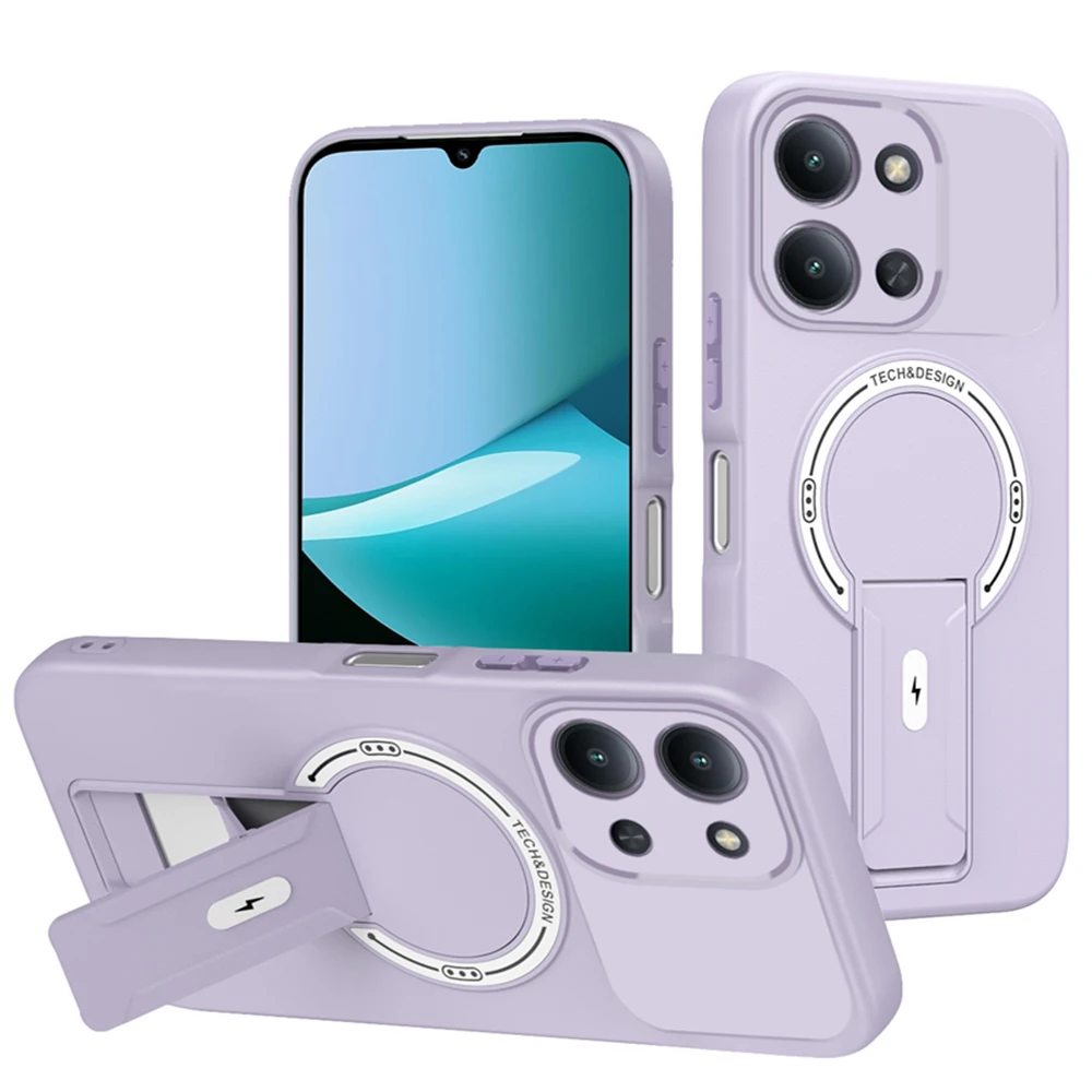 Magnetic Kickstand Shockproof Matte Phone Case with Stand Holder