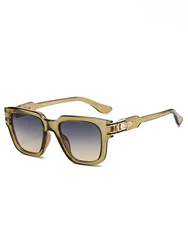 Black Gold Luxury Retro Square Frame Women's Sunglasses with High - End Metallic Accents (C2)