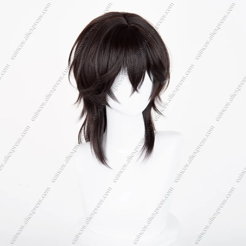 Dark Brown Heat-Resistant Synthetic Cosplay Wig 48cm