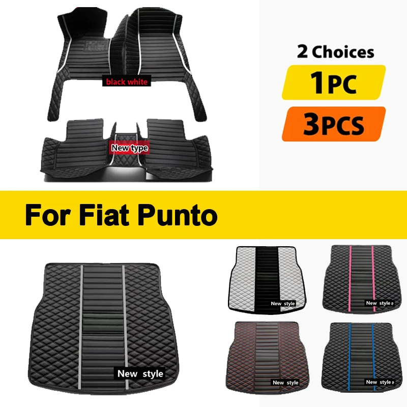 

Кожаные автомобильные коврики на заказ для Fiat Punto 2007, 2008, 2009, 2010, 2011, 2012, 2013, коврики, коврики, подкладки для ног, аксессуары