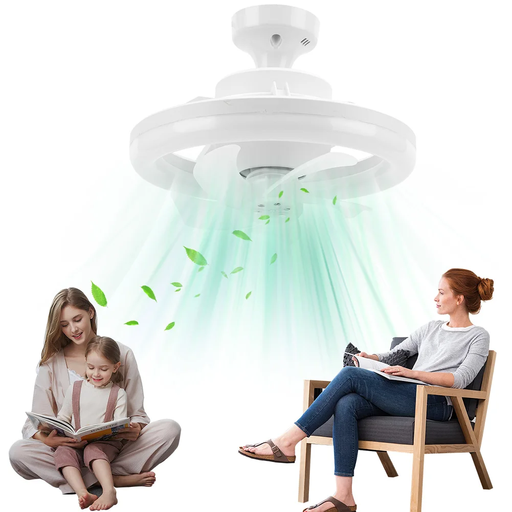 

Flush Mount Ceiling Fan with Light RGB/3 Colors Dimmable Remote Control Mini Chandelier Ceiling Fan 3200K-6500K for Home Bedroom