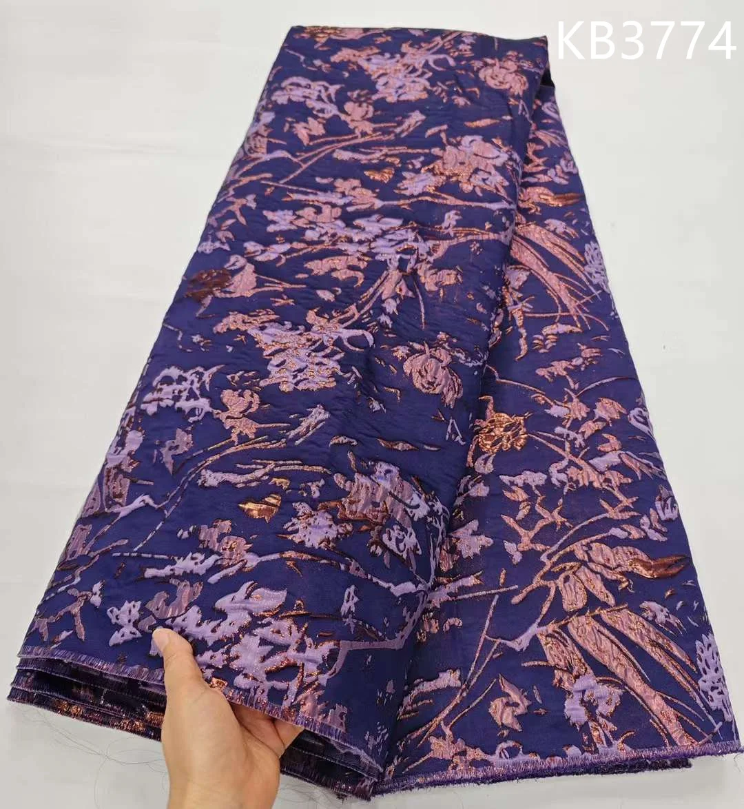 

Burnt Orange Organza Brocade Lace Fabric Luxury Evening Dresses 2023 Brocade Pink Tulle Lace Jacquard Fabric for Sewing KB3774