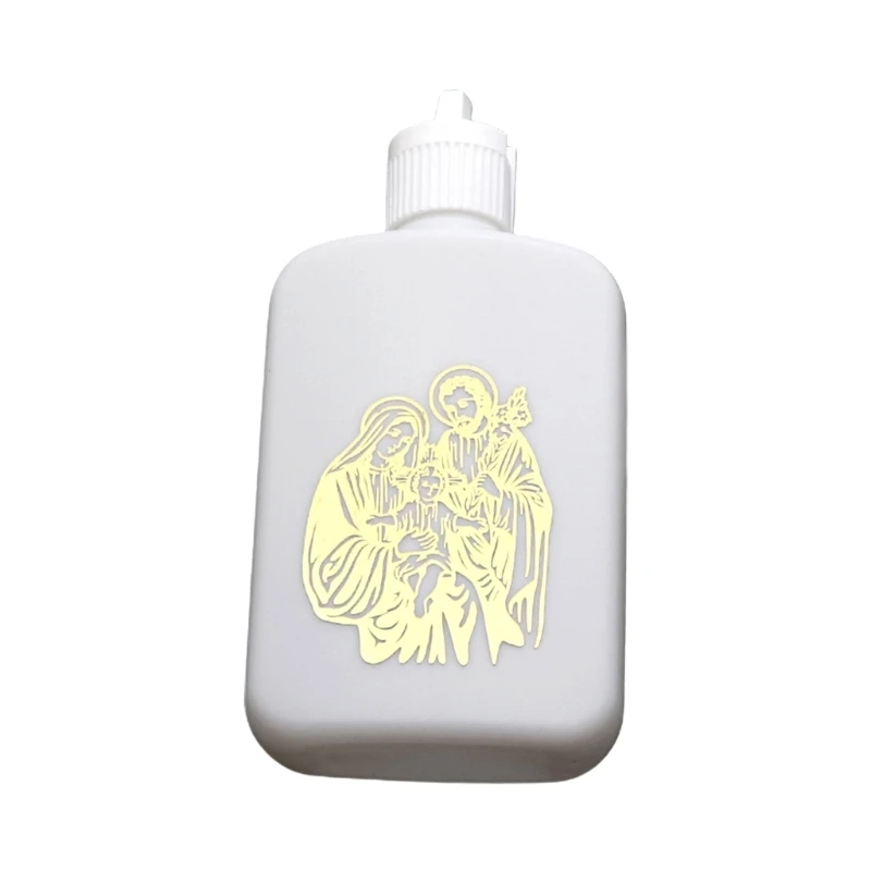 9 Styles 100ml Gold Color Jesus Crucifix Pattern Holy Water Bottle Christian Decoration Church Prayer Gifts Religion Ornaments