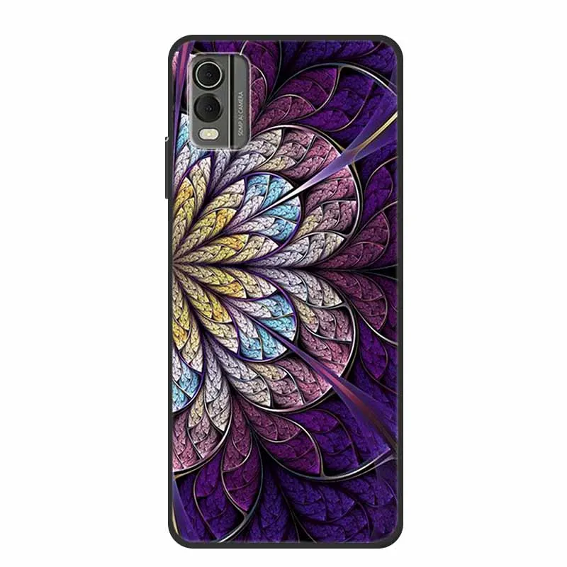 Luxury TPU Soft Silicone Back Cover with Lovely Floral Design - Shockproof Phone Protector