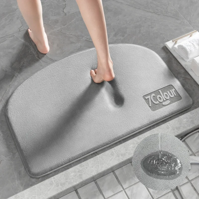 Memory Foam Bath Mat Super Water Absorption Bathroom Rug Quick Dry