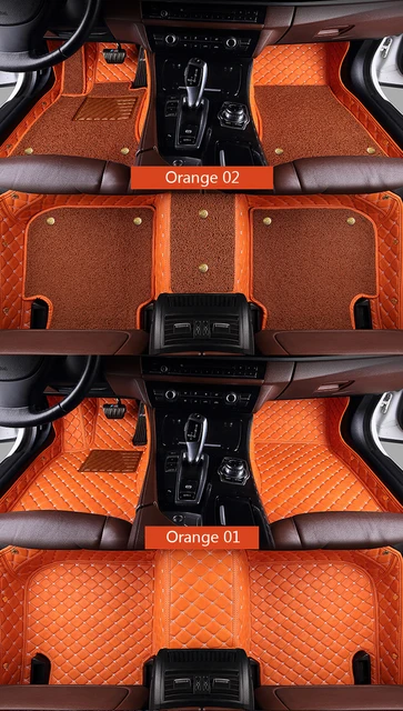 Tapis de Sol de Voiture pour Audi R8 2016-2022 LHD, Tapis de Sol en Cuir  sur Mesure Avant et Arrière Moquette Intérieur Imperméable Antidérapant  Accessoires,G Orange : : Auto et Moto