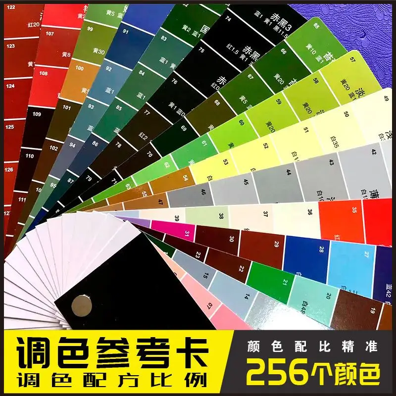 Color mixing card formula proportion furniture leather clothing leather powder paint paste paste self-spray