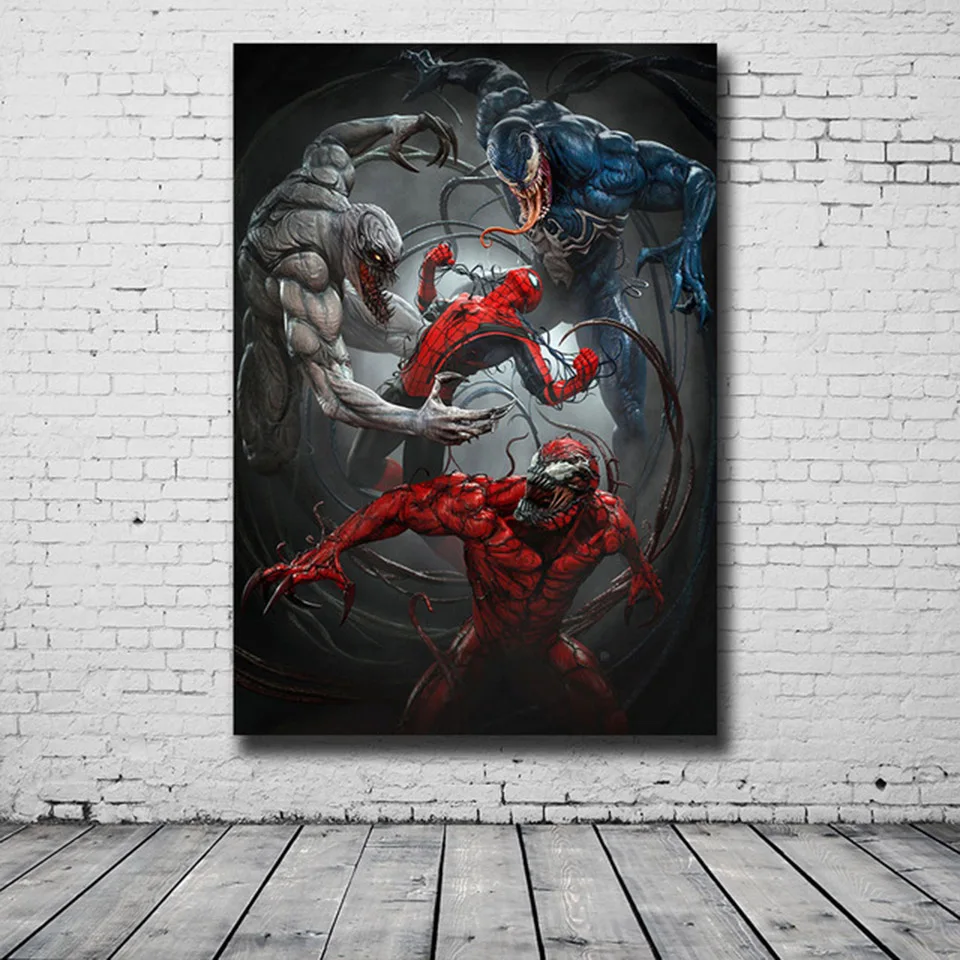 Marvel Venom Spiderman Diamond Painting Full Square Round Drill Cross