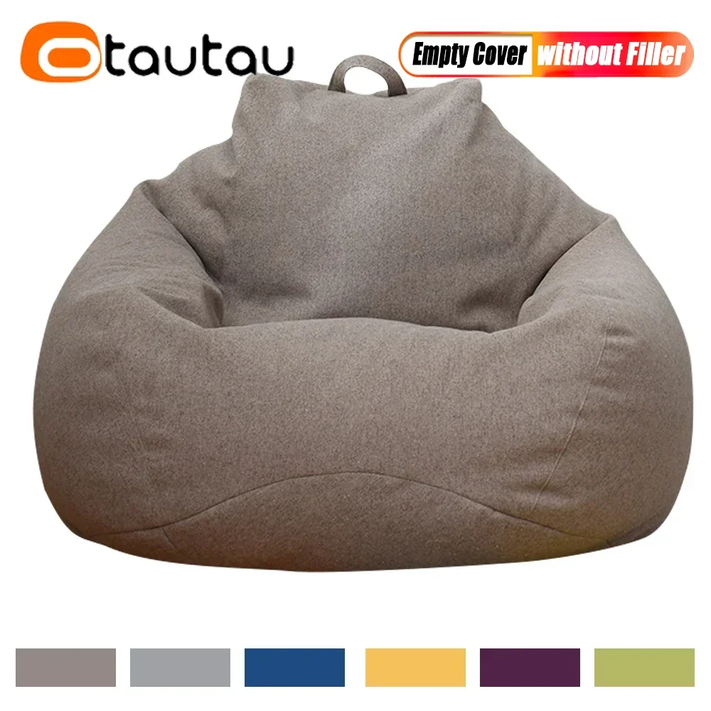 Bean Bag Chair Cover Cotton Linen Bean Bag Cover Without Filler